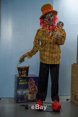 Spirit Halloween Lifesize UNCLE CHARLIE clown animated prop