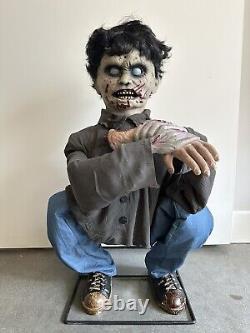 Spirit Halloween Limb Eating Zombie Boy, Fully Works, Animatronic, Battery, Doll