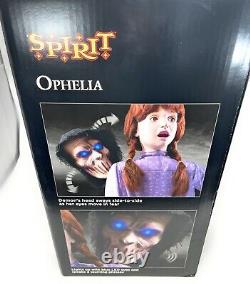 Spirit Halloween Ophelia Animatronic Halloween Animated Girl with Demon LED Eyes