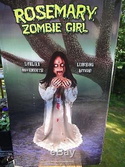 Spirit Halloween Rosemary Zombie Girl Animated Prop NEW with FREE TRY ME BUTTON