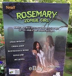 Spirit Halloween Rosemary Zombie Girl Animated Prop NEW with FREE TRY ME BUTTON