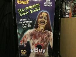 Spirit Halloween See Through Sidney Zombie LifeSize Prop Decor Rare New in Box