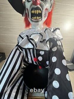 Spirit Halloween Sitting Scare Clown Retired Animated Halloween Prop With Box