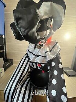 Spirit Halloween Sitting Scare Clown Retired Animated Halloween Prop With Box