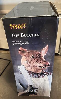 Spirit Halloween The Butcher Pig Scary Animatronic Moving Grunting TESTED