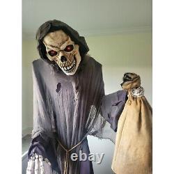 Spirit Halloween bone collector life-size 84-in rare Halloween animated prop law