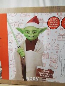 Star Wars 3.5' Animated YODA LED Seasonal Halloween & Christmas Animatronic 2023