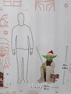 Star Wars 3.5' Animated YODA LED Seasonal Halloween & Christmas Animatronic 2023