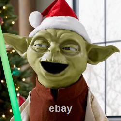 Star Wars 3.5 ft. Animated ANIMATRONIC Yoda, Indoor Use, Christmas Halloween NEW