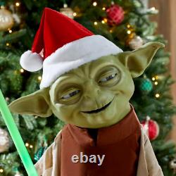 Star Wars 3.5 ft. Animated ANIMATRONIC Yoda, Indoor Use, Christmas Halloween NEW