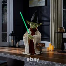 Star Wars 3.5 ft. Animated ANIMATRONIC Yoda, Indoor Use, Christmas Halloween NEW