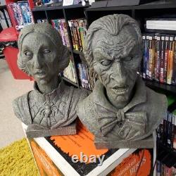 TWO NEW 16 Animated Halloween Props Talking Busts with Interactive Motion Sensor