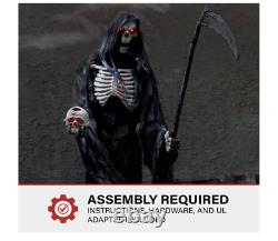 Tall Rotting Reaper, Motion-Activated and Talking Halloween Decorations