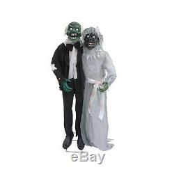 The Newly Deads 5' ft Halloween Animated Decoration Animatronic Prop Bride Groom