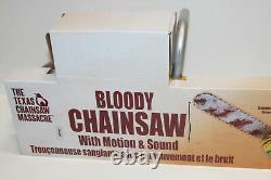 The Texas Chainsaw Massacre Leatherface Bloody Motion & Sound Chainsaw Prop MIB