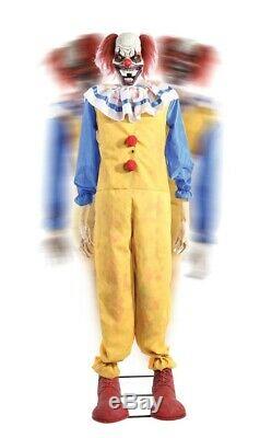 Twitching Clown Animated Prop Evil Lifesize 5 Ft Haunted House Decoration