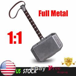 US! Full Metal 11 The Avengers Thor Hammer Replica Mjolnir Halloween Cos Prop