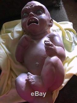 Ugly Baby Demon Doll that spits Liquid prop Halloween Life Size