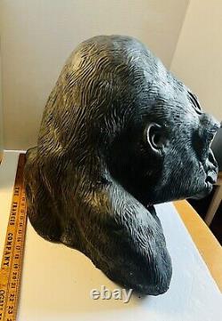 Unique Rubber GORILLA BUST Halloween Decor HUGE Made By Little Spider Of SC RARE