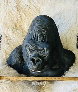 Unique Rubber GORILLA BUST Halloween Decor HUGE Made By Little Spider Of SC RARE
