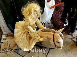 Used 3ft Haunted Rocking Horse Dolly Animatronic Spirit Halloween RETIRED