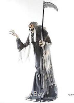 VIDEO LIFE SIZE ANIMATED Lunging Reaper OUTDOOR Prop GRAVE YARD HAUNTED SPIRIT