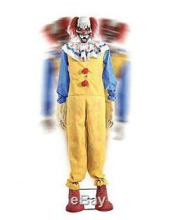VIDEO! LifeSize Animated TWITCHING EVIL CLOWN Halloween Prop HAUNTED Outdoor