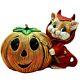 Vintage Devil Kitty Light 1989 Halloween Cat Ceramic Mold Masquerade Costumed