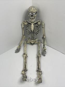 Vintage Gemmy Jack Skeleton Joke Telling Talking Eyes Pop Out Halloween Prop 36