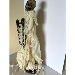 Vintage Mark Roberts Skeleton Grim Reaper Pumpkins Halloween Adjustable Height