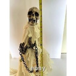 Vintage Mark Roberts Skeleton Grim Reaper Pumpkins Halloween Adjustable Height