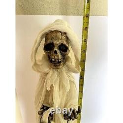 Vintage Mark Roberts Skeleton Grim Reaper Pumpkins Halloween Adjustable Height