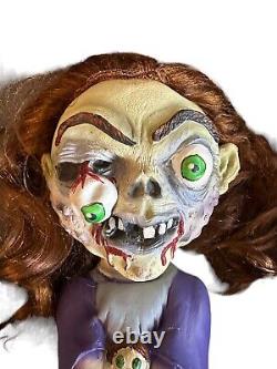 Vintage Rubber Zombie Girl Doll Red Hair Halloween Prop 20 Grotesque