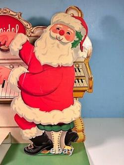 Vintage Speidel Watches Santa Claus Store Display withRocking Santa Playing Piano