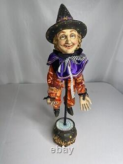 Vintage Witch On A Stick Puppet