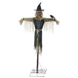 WAIT 4 IT! 2024 HALLOWEEN PROP 6' ANIMATED SCARECROW w CROW LED SHAKES PRE ORDER