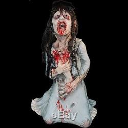 ZOMBIE GIRL Life-Size Animated Haunted House Halloween Decoration & Prop