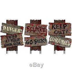 Zombie Haunted Cemetery Sidewalk Signs Halloween Props Horror Prop House Party