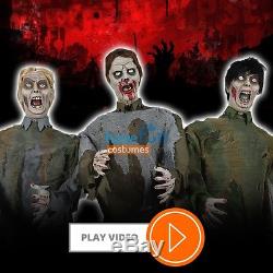 Zombie Horde Animated Halloween Prop Lifesize Haunted House Walking Dead
