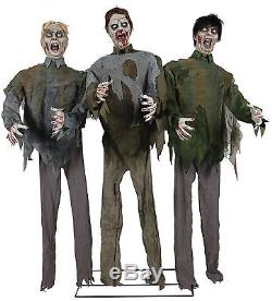 Zombie Horde Animated Halloween Prop Lifesize Haunted House Walking Dead