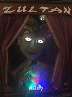 Zultan Gemmy Animated Fortune Teller Talking Light Up Halloween TESTED WORKS